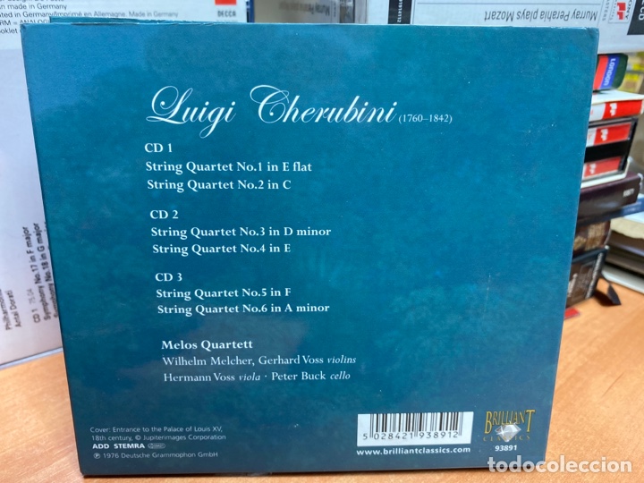 CDs de m&uacute;sica: Cherubini - Melos Quartett - The String Quartets (3xCD, Album) - Foto 2