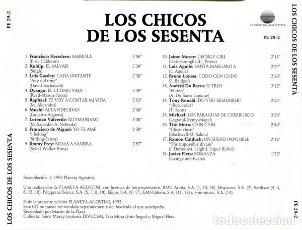CDs de m&uacute;sica: Los Chicos De Los Sesenta - CD - Foto 2