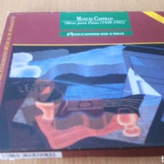 CDs de Música: MANUEL CASTILLO - OBRAS PARA PIANO ( 1949/1992). Lote 322309138