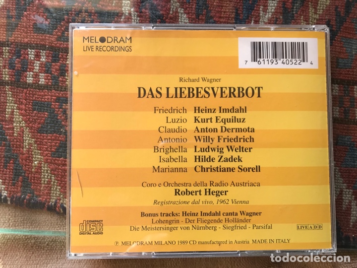 CDs de m&uacute;sica: Das liebes verbot. Wagner - Foto 2