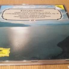 CDs de Música: EDVARD GRIEG - PEER GYNT : N°1 Y N° 2 - CONCIERTO PARA PIANO Y ORQUESTA PO.16. Lote 322349003