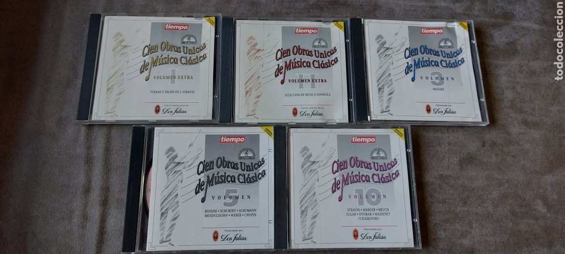 Music CDs: 5 Cd's Cien Obras &Uacute;nica de M&uacute;sica Cl&aacute;sica (VOL. I, II, III, V y X)