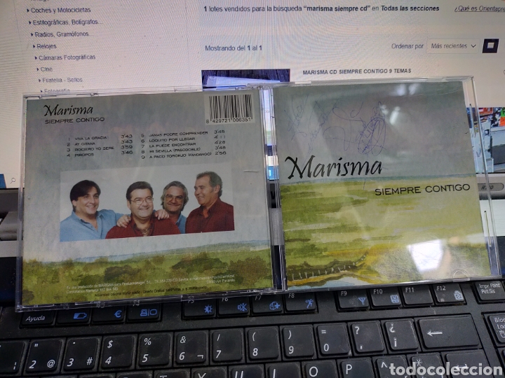 Music CDs: Marisma CD siempre contigo 2004 firmado por ellos