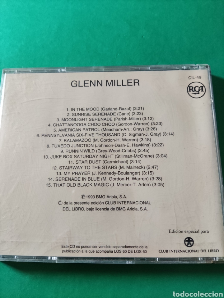 CDs de m&uacute;sica: CD Glenn Miller. Los 60. Una Gran d&eacute;cada - Foto 2