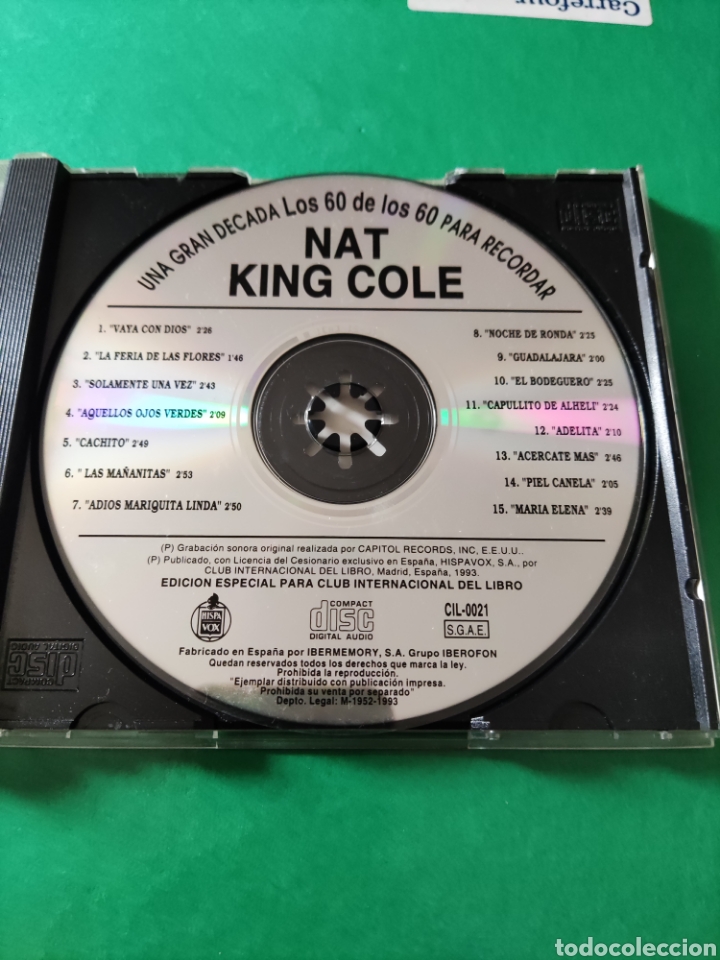 CDs de m&uacute;sica: CD NAT KING COLE. Los 60. Una Gran d&eacute;cada - Foto 2