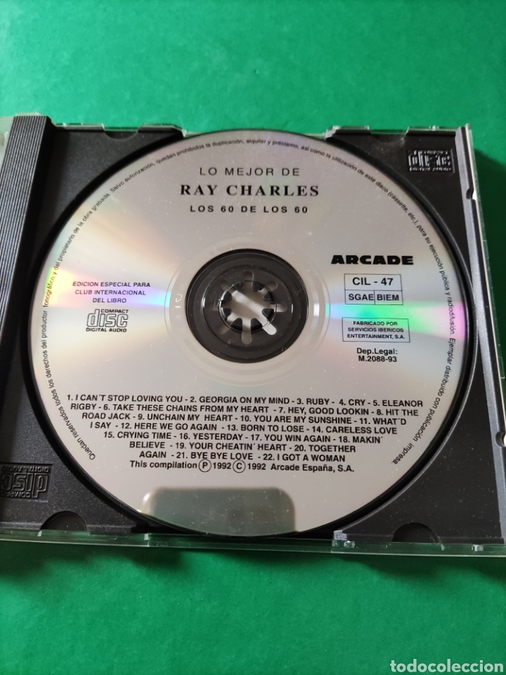 CDs de m&uacute;sica: CD Ray Charles. Los 60.Una gran d&eacute;cada para recordar. - Foto 2