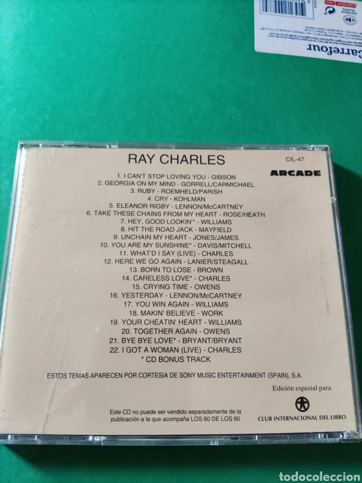 CDs de m&uacute;sica: CD Ray Charles. Los 60.Una gran d&eacute;cada para recordar. - Foto 3