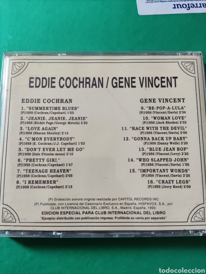 CDs de m&uacute;sica: CD EDDIE COCHRAN. Los 60.Una gran d&eacute;cada para recordar. - Foto 3