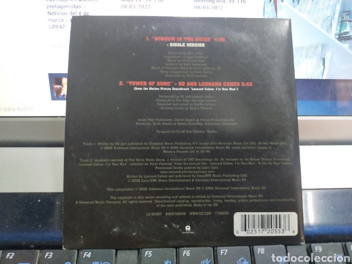 CDs de m&uacute;sica: U2 CD single Window un the skies 2006 - Foto 2