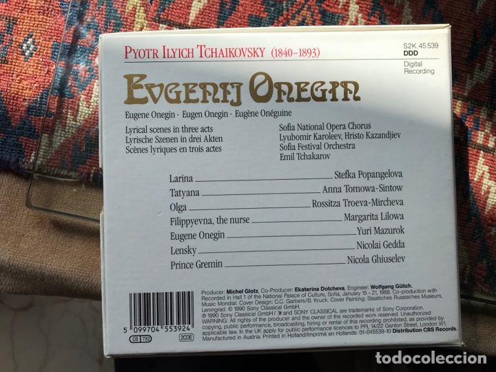 CDs de m&uacute;sica: Tchaikovsky. Eugen Onegin. Emil Tchakarov. Sofia National opera Chorus - Foto 2