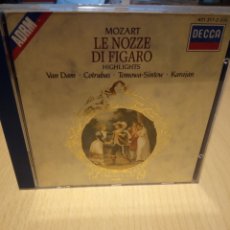 CDs de Música: CD. MOZART. LE NOZZE DE FIGARO. VAN DAM. COTRUBAS. TOMOWA-SINTOW. KARAJAN.. Lote 323431453