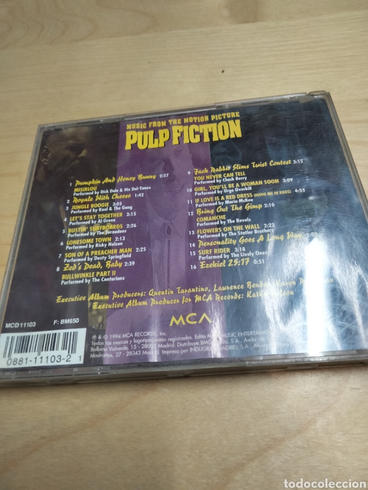 CDs de m&uacute;sica: Pulp fiction bso - Foto 2