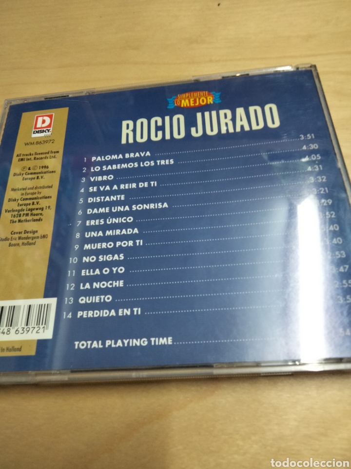 CDs de m&uacute;sica: Roc&iacute;o jurado simplemente lo mejor cd -3 - Foto 2