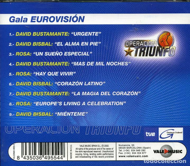 CDs de m&uacute;sica: OPERACION TRIUNFO - GALA EUROVISION - Foto 2