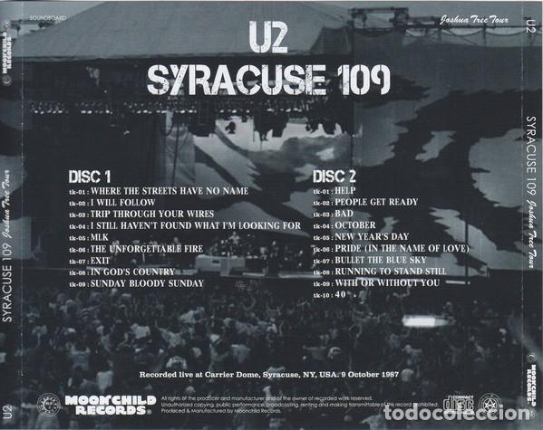 CDs de m&uacute;sica: 2 CDs - U2 - Live in Syracuse 1987 - Foto 2