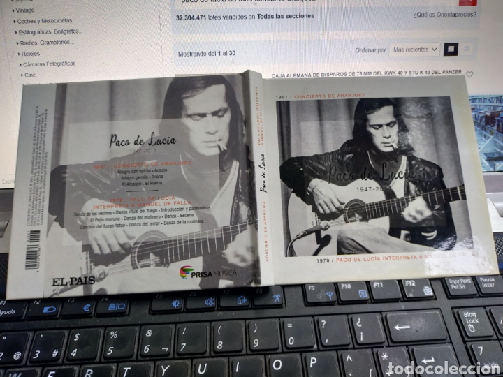 CDs de m&uacute;sica: Paco de Luc&iacute;a CD libro concierto de Aranjuez / interpreta a Manuel de falla 2015 - Foto 1
