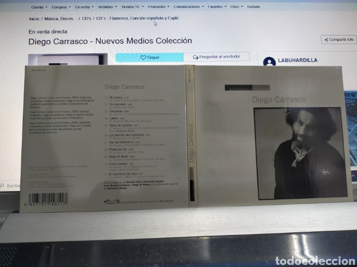 CDs de m&uacute;sica: Diego Carrasco CD Digipack nuevos medios 2002 - Foto 1