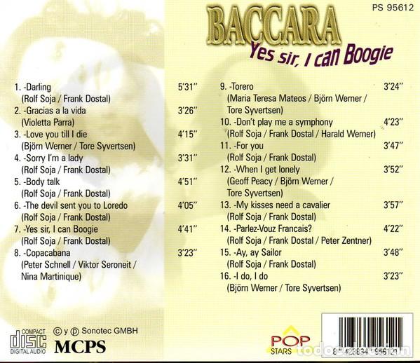 CDs de m&uacute;sica: Baccara - Yes Sir, I Can Boogie - CD - Foto 2