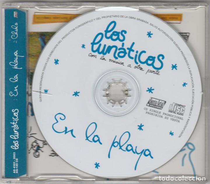 CDs de m&uacute;sica: CD LOS LUNATICOS - EN LA PLAYA - SINGLE - Foto 2