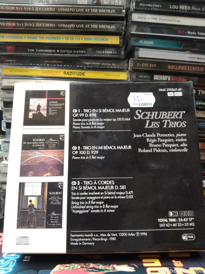 CDs de m&uacute;sica: Schubert les tr&iacute;os 3cds - Foto 2