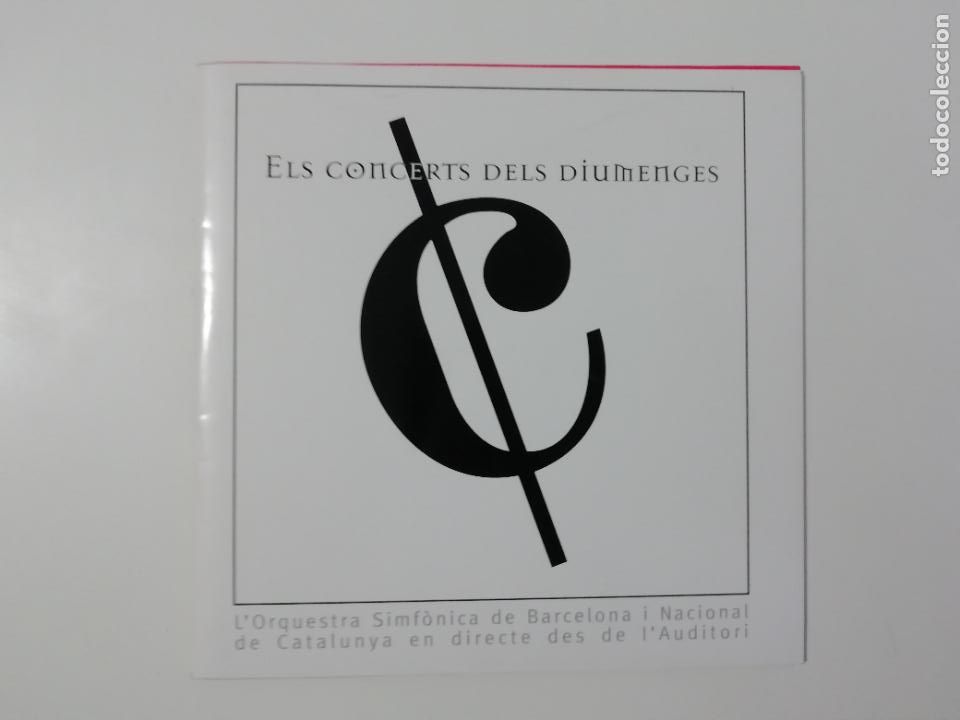 CDs de M&uacute;sica: Folleto gu&iacute;a colecci&oacute;n Els concerts dels diumenges OBC El Peri&oacute;dico R&agrave;dio 4 RNE Catalunya M&uacute;sica