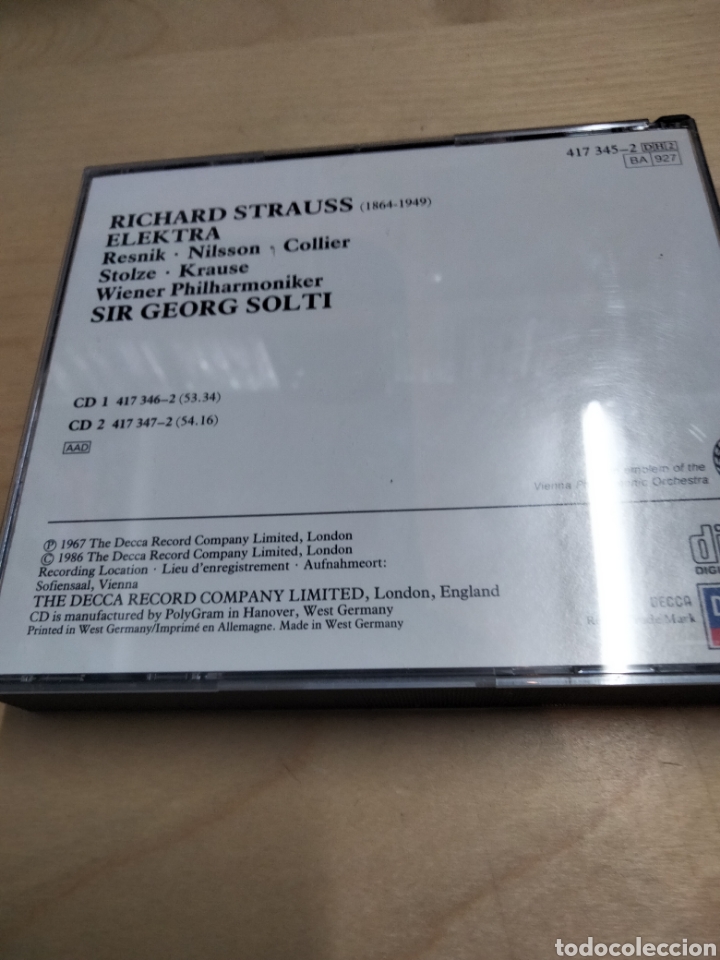CDs de m&uacute;sica: Richard strauss Elektra -33 - Foto 2