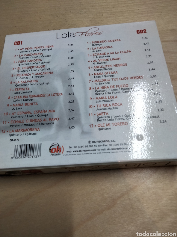 CDs de m&uacute;sica: Lola flores -------2 - Foto 2