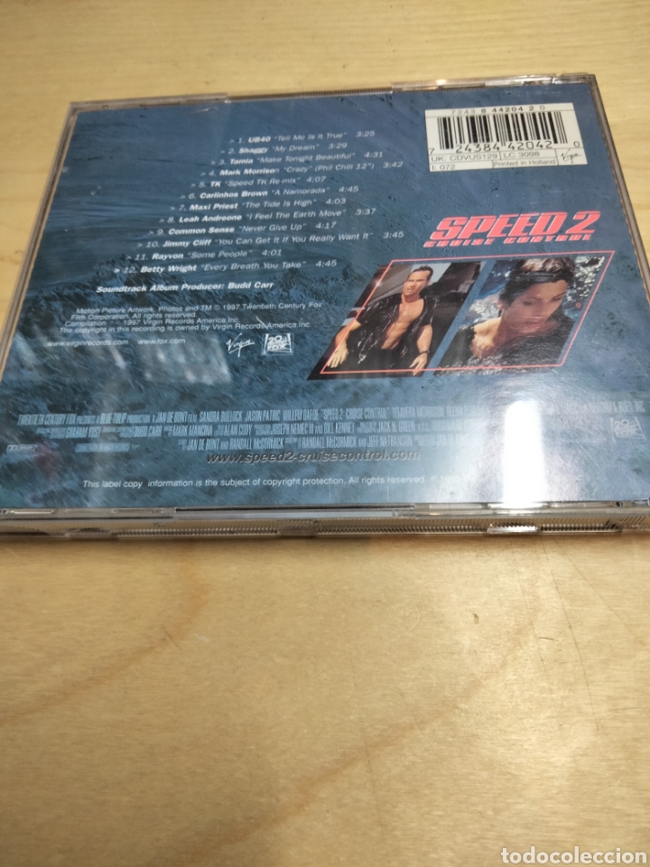 CDs de m&uacute;sica: Speed 2 bso - Foto 2