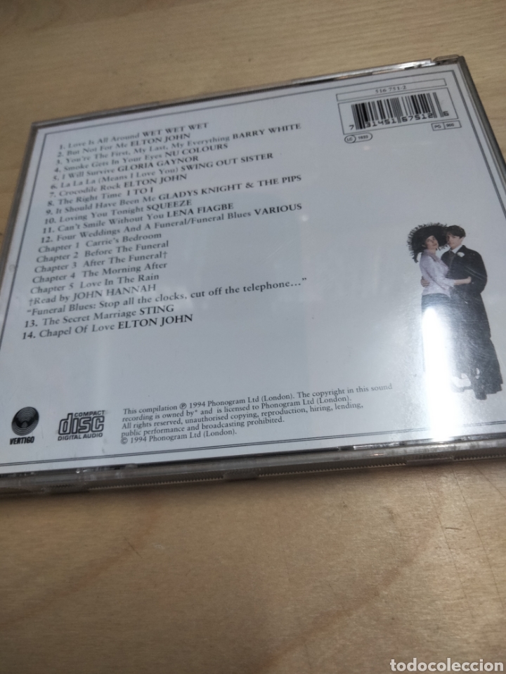 CDs de m&uacute;sica: Four weddings & a funeral bso - Foto 2