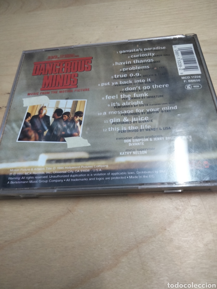 CDs de m&uacute;sica: Dangerous minds bso - Foto 2
