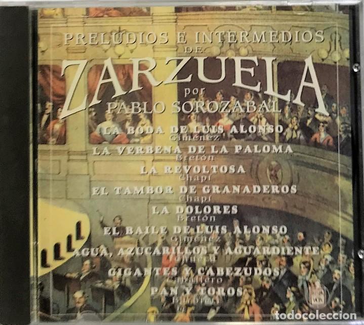 CDs de m&uacute;sica: Preludios E Intermedios De Zarzuela - Pablo Soroz&aacute;bal - CD - Foto 1