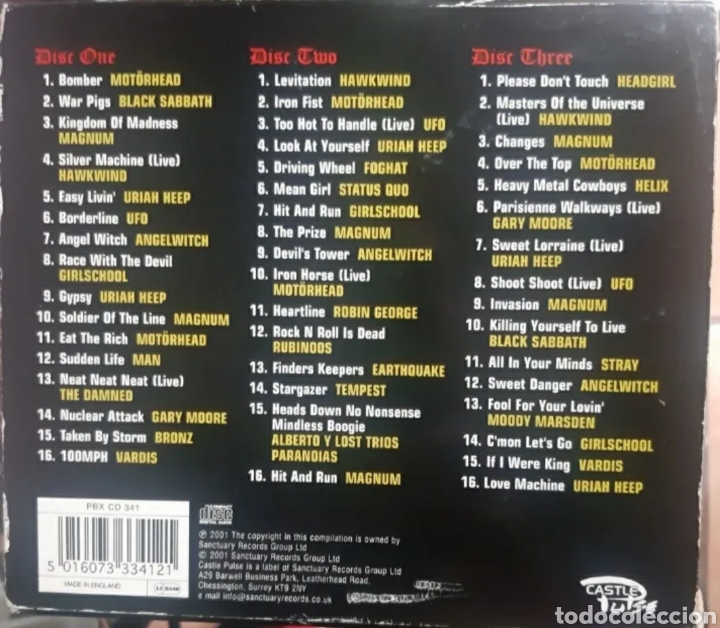 CDs de m&uacute;sica: * Various&nbsp;&ndash;&nbsp;Metal Sello:Castle Pulse&nbsp;&ndash; 3 x&nbsp;CD,. - Foto 2