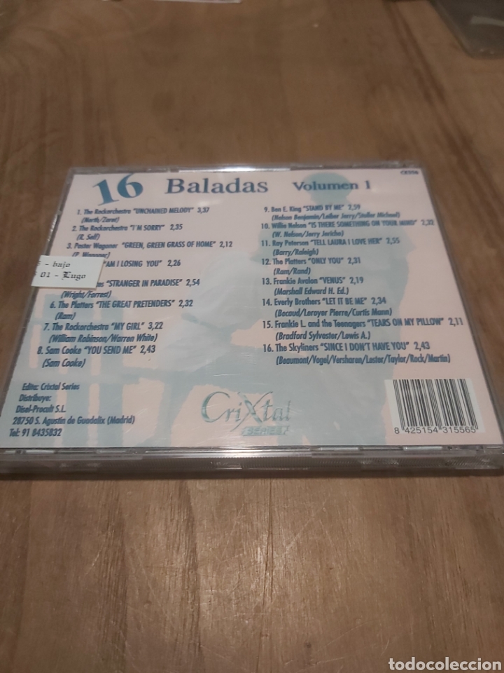 CDs de m&uacute;sica: Cd 16 BALADAS CRIXTAL DISCOS COLISEVM - Foto 2