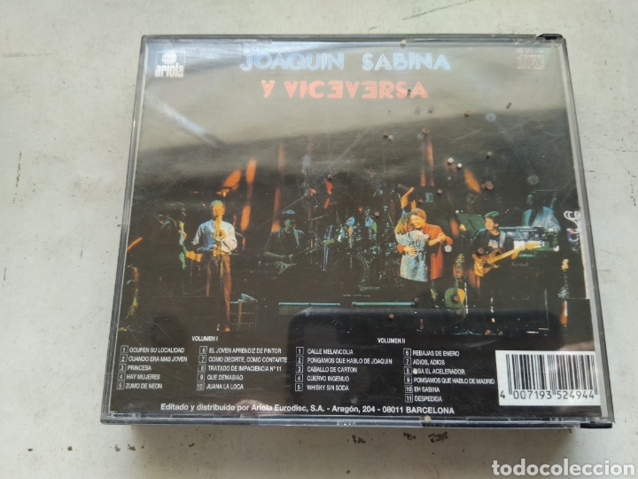 CDs de m&uacute;sica: CD JOAQU&Iacute;N SABINA Y VICEVERSA EN DIRECTO - Foto 4