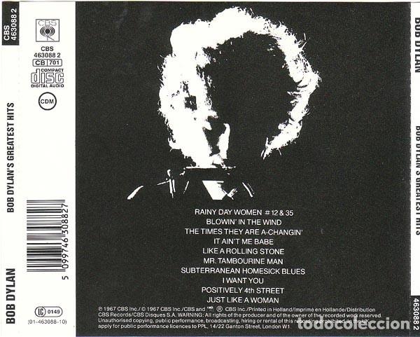 CDs de m&uacute;sica: Bob Dylan - Bob Dylans Greatest Hits - CD - Foto 2