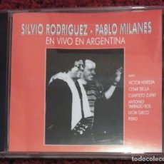 CDs de Música: SILVIO RODRIGUEZ - PABLO MILANES (EN VIVO EN ARGENTINA) CD 2000 EDICIÓN ARGENTINA. Lote 327018823