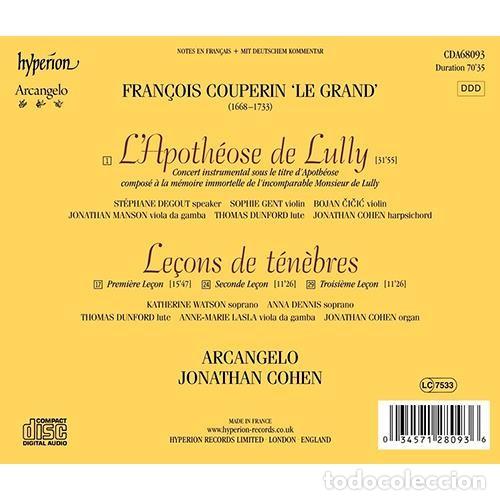 CDs de m&uacute;sica: FRAN&Ccedil;OIS COUPERIN - LAPOTH&Eacute;OSE DE LULLY (CD) ARCANGELO, JONATHAN COHEN - Foto 2