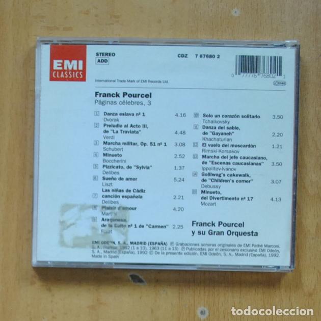 CDs de m&uacute;sica: FRANK POURCEL - PAGINAS CELEBRES - CD - Foto 2