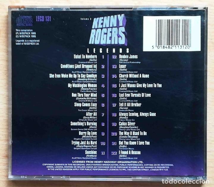 CDs de m&uacute;sica: CD: Kenny Rogers - Legends Volume 2. UK - Foto 4