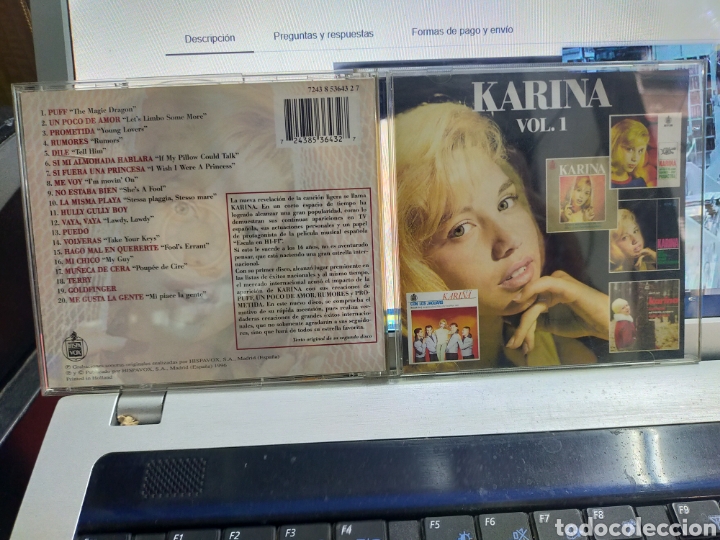 CDs de m&uacute;sica: Karina vol.1 CD los eps originales 1996 - Foto 1