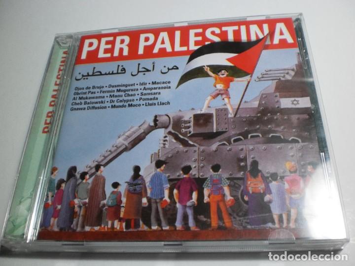 CDs de m&uacute;sica: cd per palestina. 2003 spain. 16 temas ojo de brujo, duosminguet, idir, macaco.. libreto (seminuevo)
