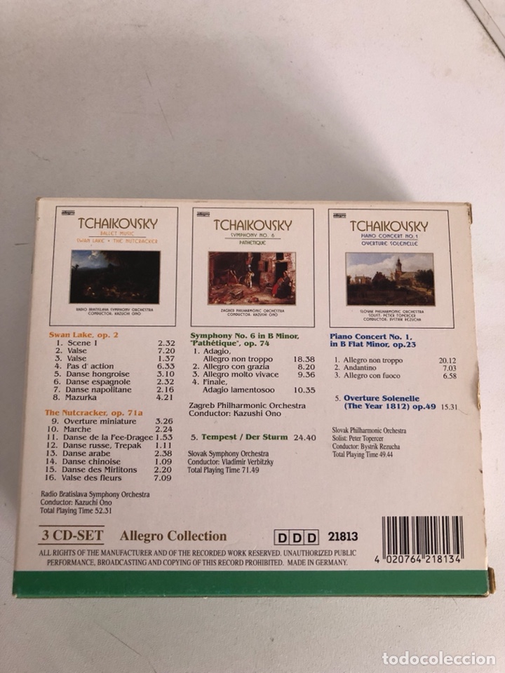 CDs de m&uacute;sica: Tchaikovsky Allegro Collection 3 Cd Set - Foto 3