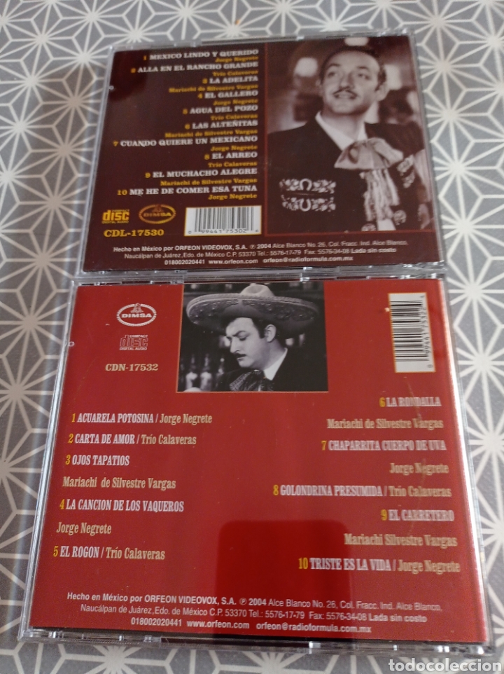 CDs de m&uacute;sica: Jorge Negrete,vol,1 y. 3 - Foto 2
