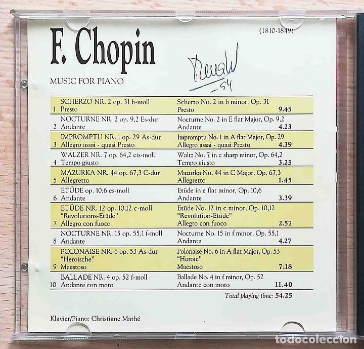 CDs de m&uacute;sica: CD: Chopin. Music for piano. Point Classics. - Foto 2