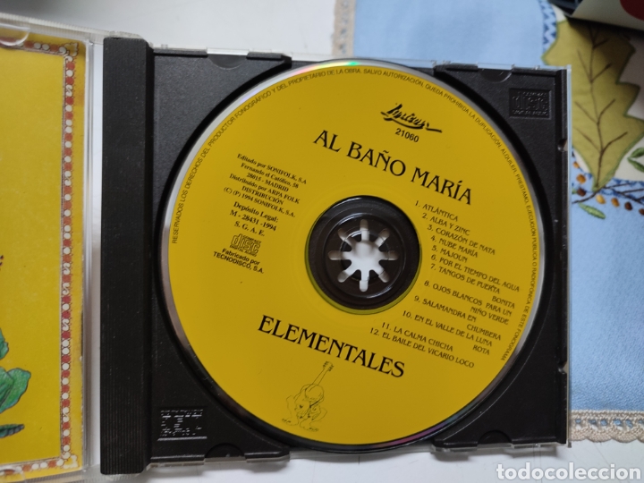 CDs de m&uacute;sica: Elementales. Al ba&ntilde;o mar&iacute;a CD 1994 - Foto 5