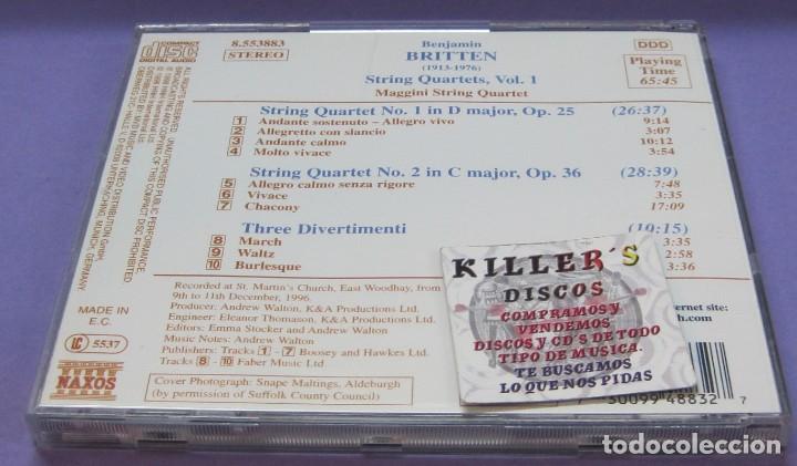 CDs de m&uacute;sica: Britten - Maggini String Quartet - String Quartets Vol. 1 - CD Naxos - Foto 2
