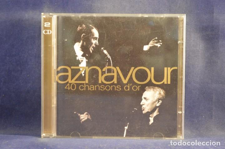 CDs de m&uacute;sica: AZNAVOUR - 40 CHANSONS DOR - 2 CD - Foto 1