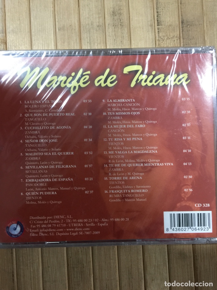 CDs de m&uacute;sica: Marif&eacute; de TRIANA &ldquo; Grandes Exitos &ldquo; CD - Precintado - - Foto 2