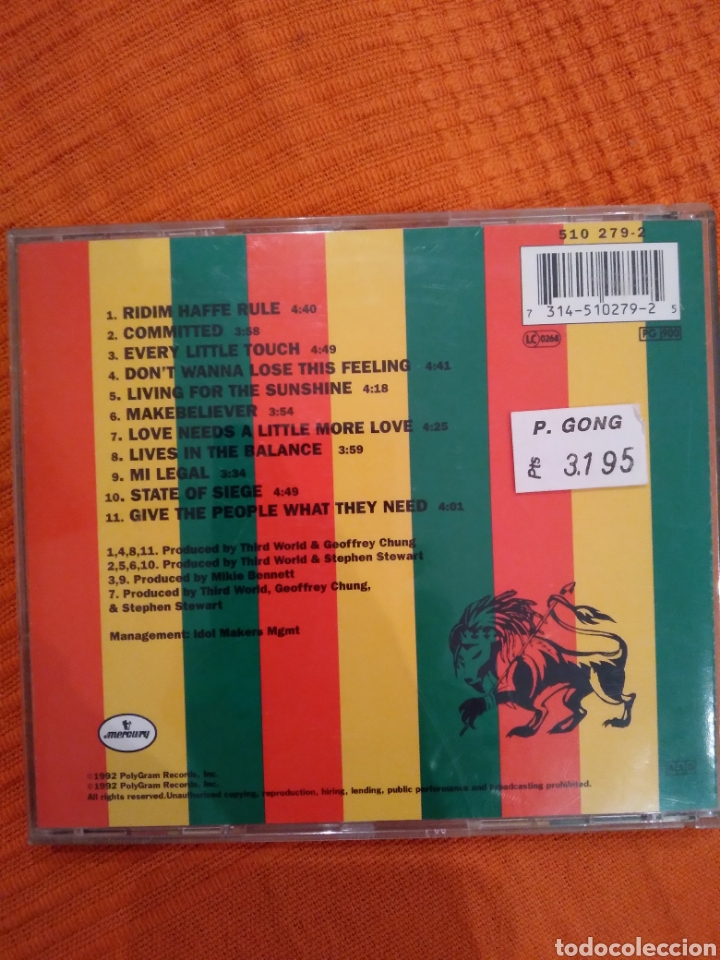 CDs de m&uacute;sica: THIRD WORLD - COMMITTED - ALM.92 - Foto 2