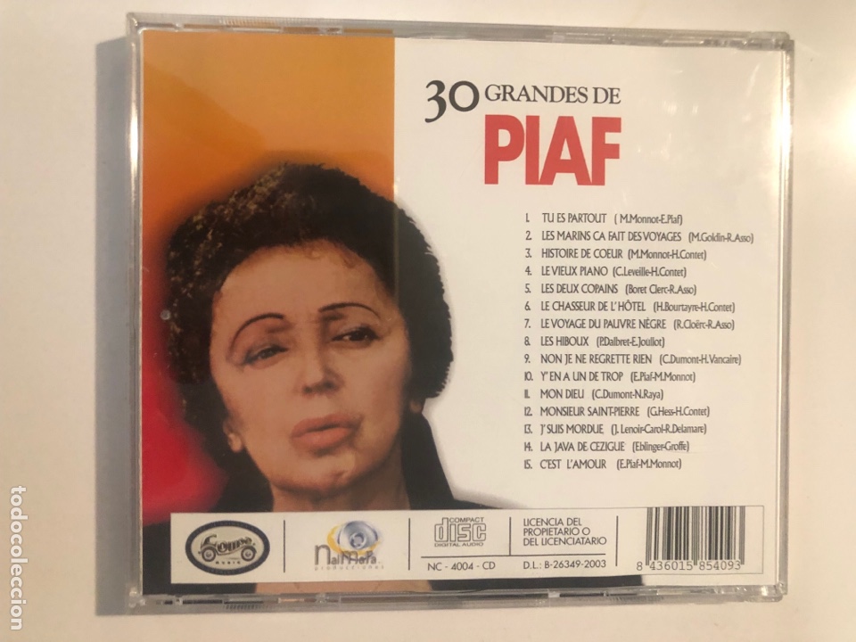 CDs de m&uacute;sica: Cd edith piaf les deux copains - Foto 2